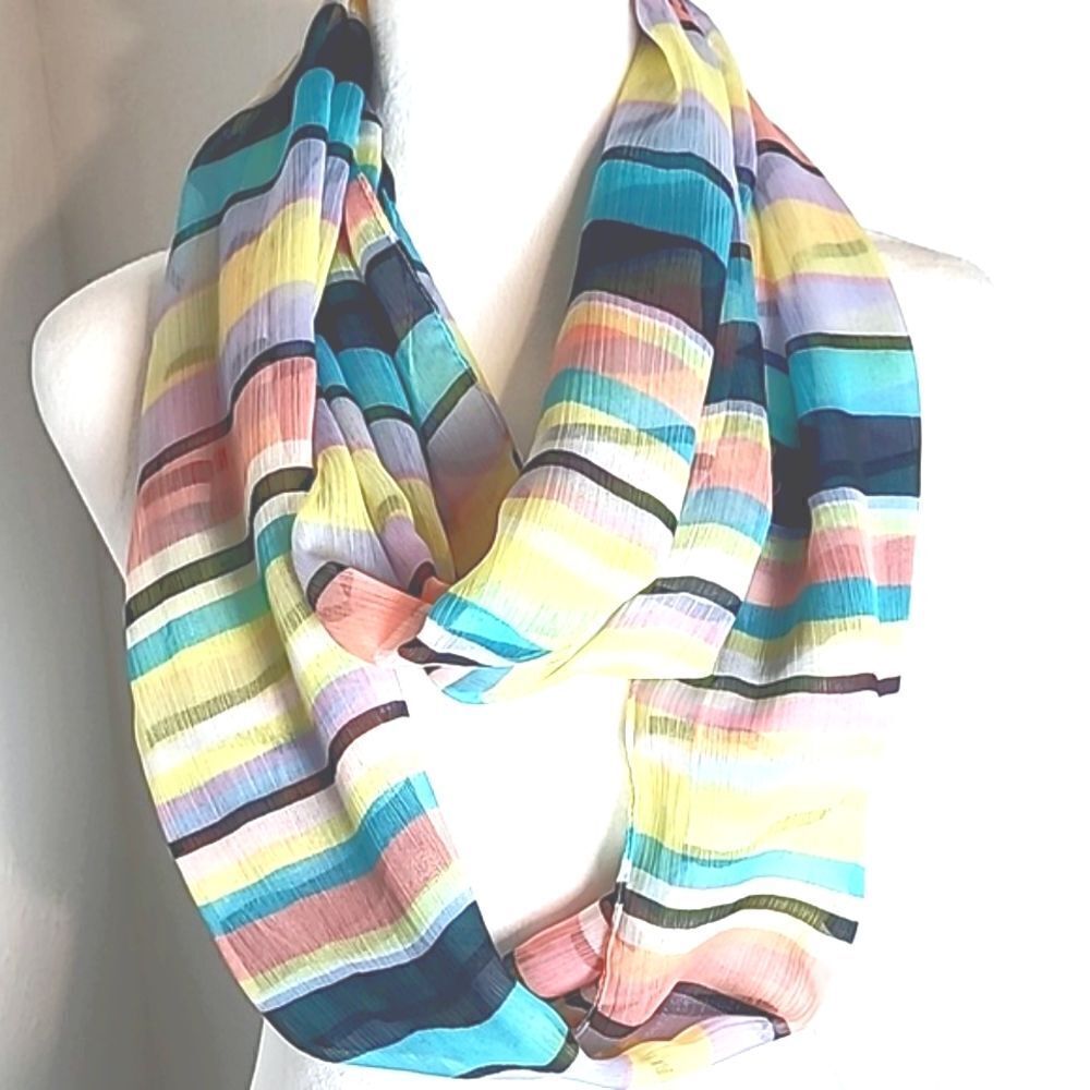 Infinity Scarf in Spring Colors - Picture 2 of 6